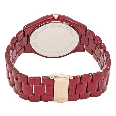 michael kors mens red watch|mk3895.